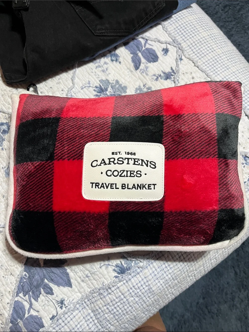 Red Buffalo Plaid Travel Blanket